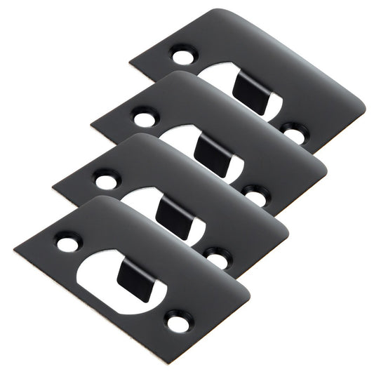 ya 14 4 Pcs Door Lock Blocker Plate Strike for Striker Plates Black Jamb