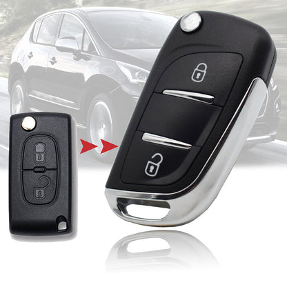 ya 5 8.7 Flip Car Key Fob Remote Case Shell 2 Button for Peugeot 207 307 308 407 3008 807