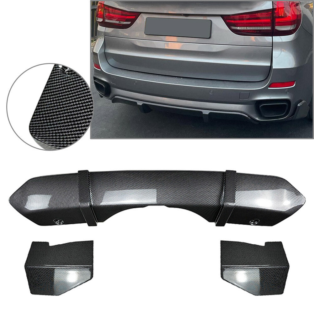 ya 4 6.17 Rear Bumper Diffuser Lip Spoiler Carbon Fiber for BMW F15 X5 M Sport 2014-2018