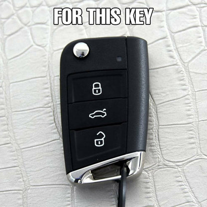 ya 5 8.7 Carbon Fiber Style Car Remote Key Shell Case for VW Polo for Golf 7 MK7 for Tiguan for Skoda
