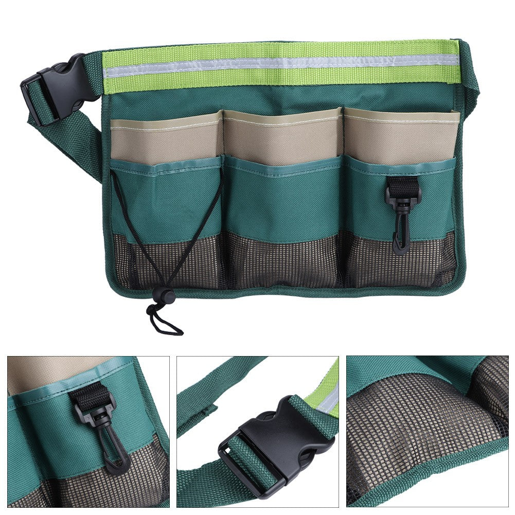 ya 26 Multi Pocket Garden Tool Bag Waist Hanging Pouch Organizer With Adjustable