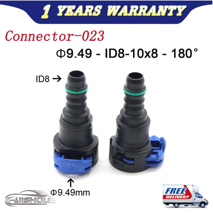 ya 5 8.7 2PCS 9.49mm ID8 10x8 180¡ã New Fuel Line Hose Pipe Quick Release Female Connector