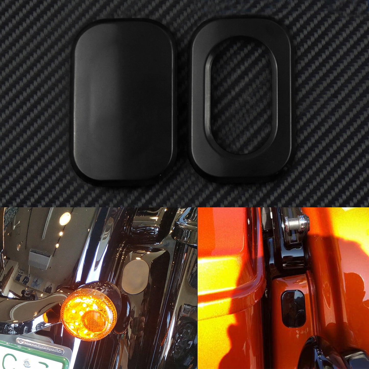 ya 7 6.11 Black Antenna Hole Accent Filler Fit For Street Glide 2006-23 Road Glide 10-23