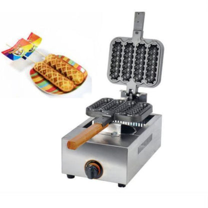 ya 25 New Commercial Non-stick LPG Gas Lolly Waffle Maker Baking Machine 4pcs/time