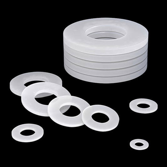 200pcs WHITE SILICONE HIGH TEMP FLAT RING RUBBER WASHER SEAL GASKETS 12x20x2mm