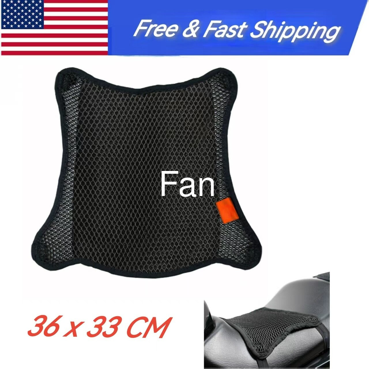 ya 1 7.8 Breathable 3D Mesh Motorcycle 2-Layer for SEAT Cover Sunscreen Cushion Non-Slip f
