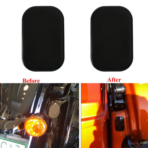 ya 7 6.11 2x Black Rear Antenna Hole Plug Filler Cover Fits for Harley Touring 2006-2023