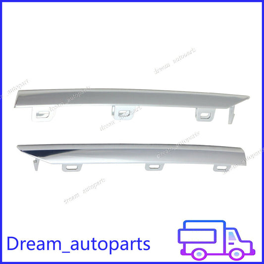 ya 13 5.27.2 2 Front LH&RH Bumper Fog Lamp Grille Molding Chrome Fits 2013-2014 for Cadillac ATS