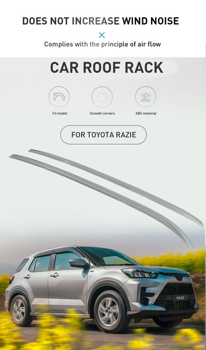 ya 5 8.7 for Toyota RAIZE BLACK & SILVER Plastic Paste Car Luggage Rack