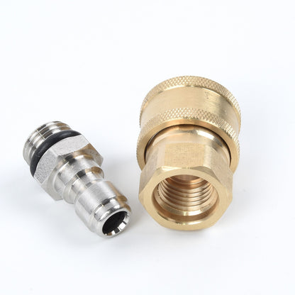ya 14 Pair Pressure Washer Quick Release 1/4 Male M22/14 Female Brass Connector New