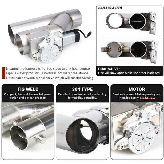 ya 5 6.16.2 3 Dual Electric Dual Valve Y-Pipe Kit with Manual Control and Remote Switch
