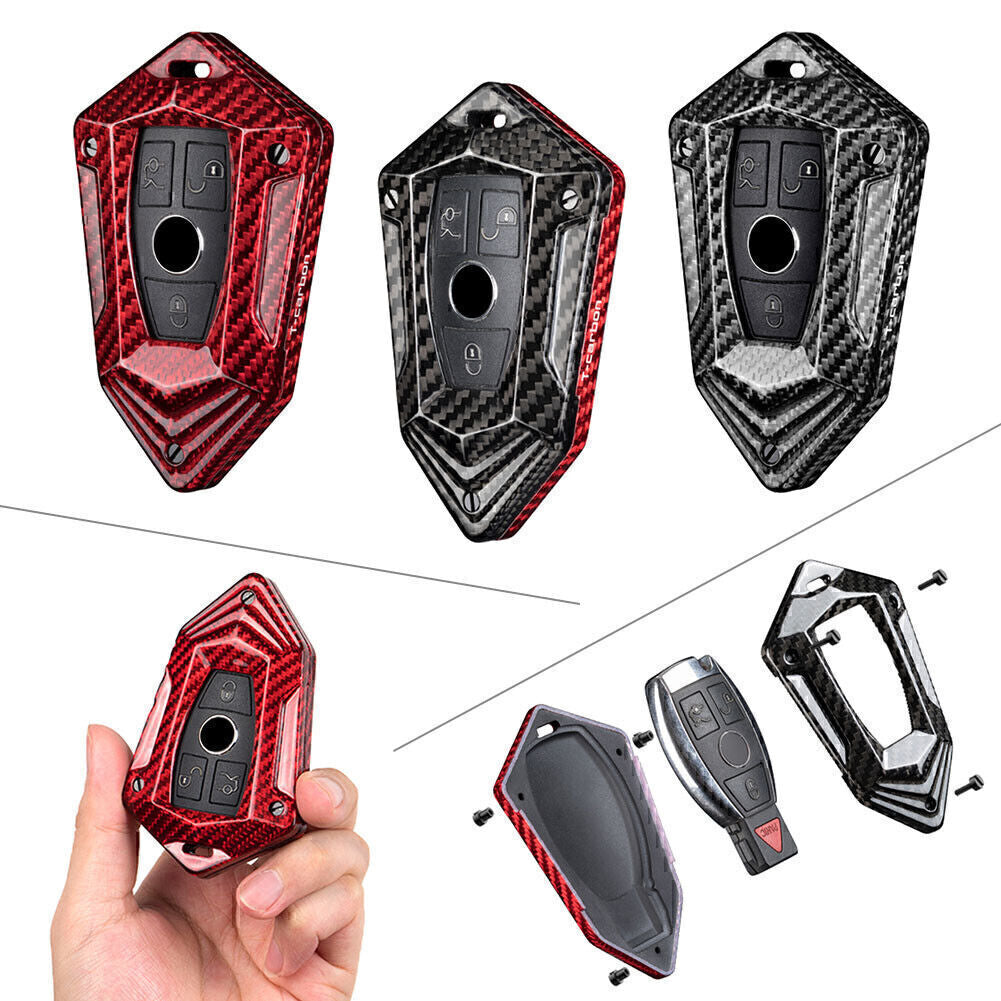 ya 5 8.7 for Mercedes-benz C CLA CLS CLK GLK GLA GLC Carbon Fiber Key Fob Case Cover