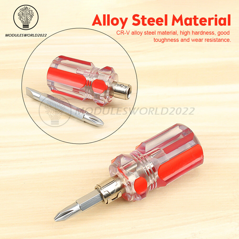 ya 26 6mm Dual Purpose Screwdriver Slotted Phillips Cross Slot Bit Non Slip Hand Tool