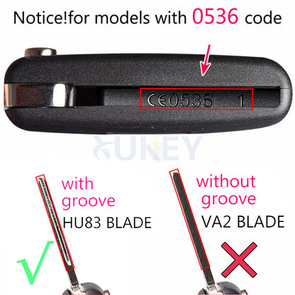ya 5 8.7 Flip Car Key Fob Remote Case Shell 3 Button for Peugeot 207 307 308 407 3008 807