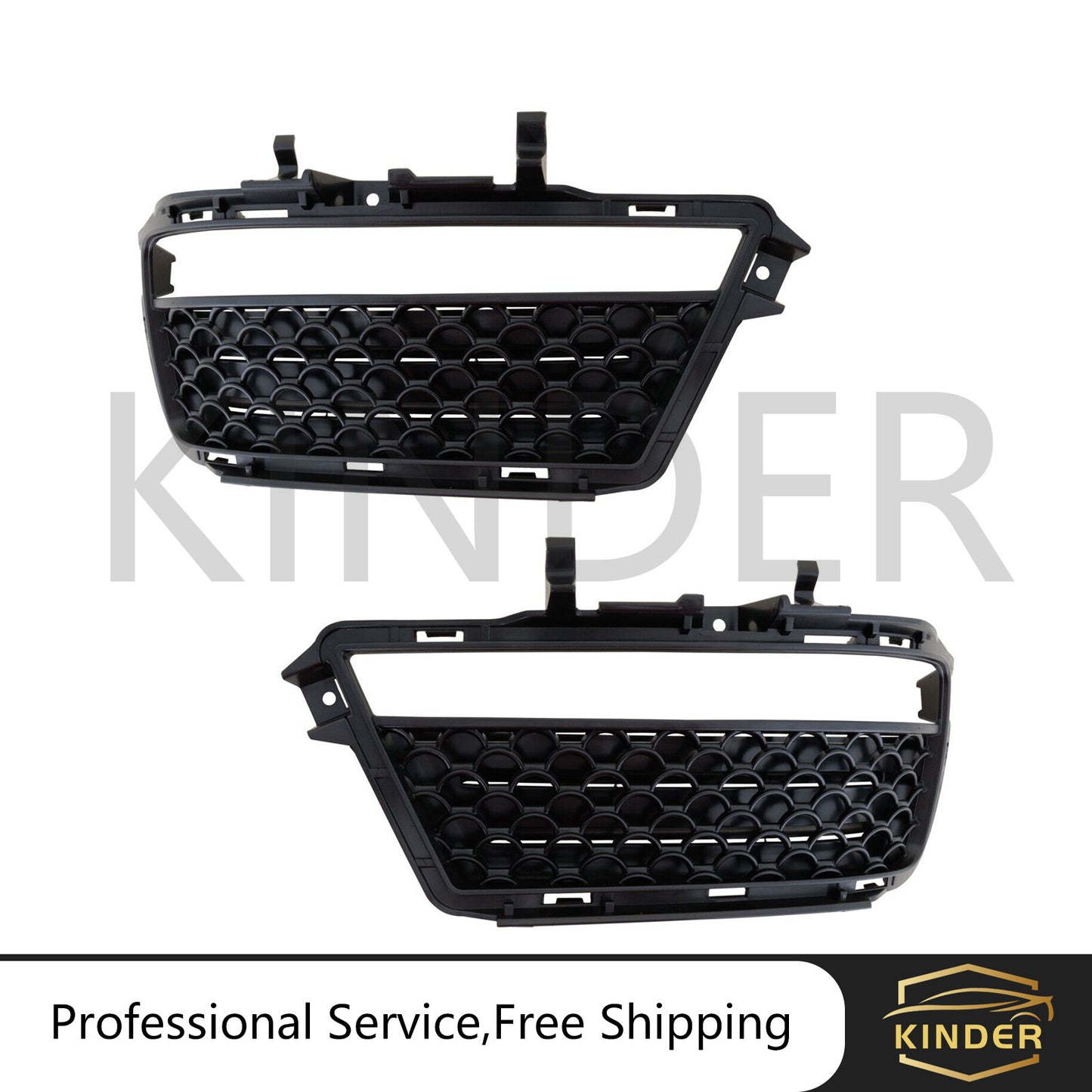 ya 27 6.18.2 2Pcs Front Bumper Fog Light Grille Cover for Mercedes W221 S63 S65 AMG 2010-13