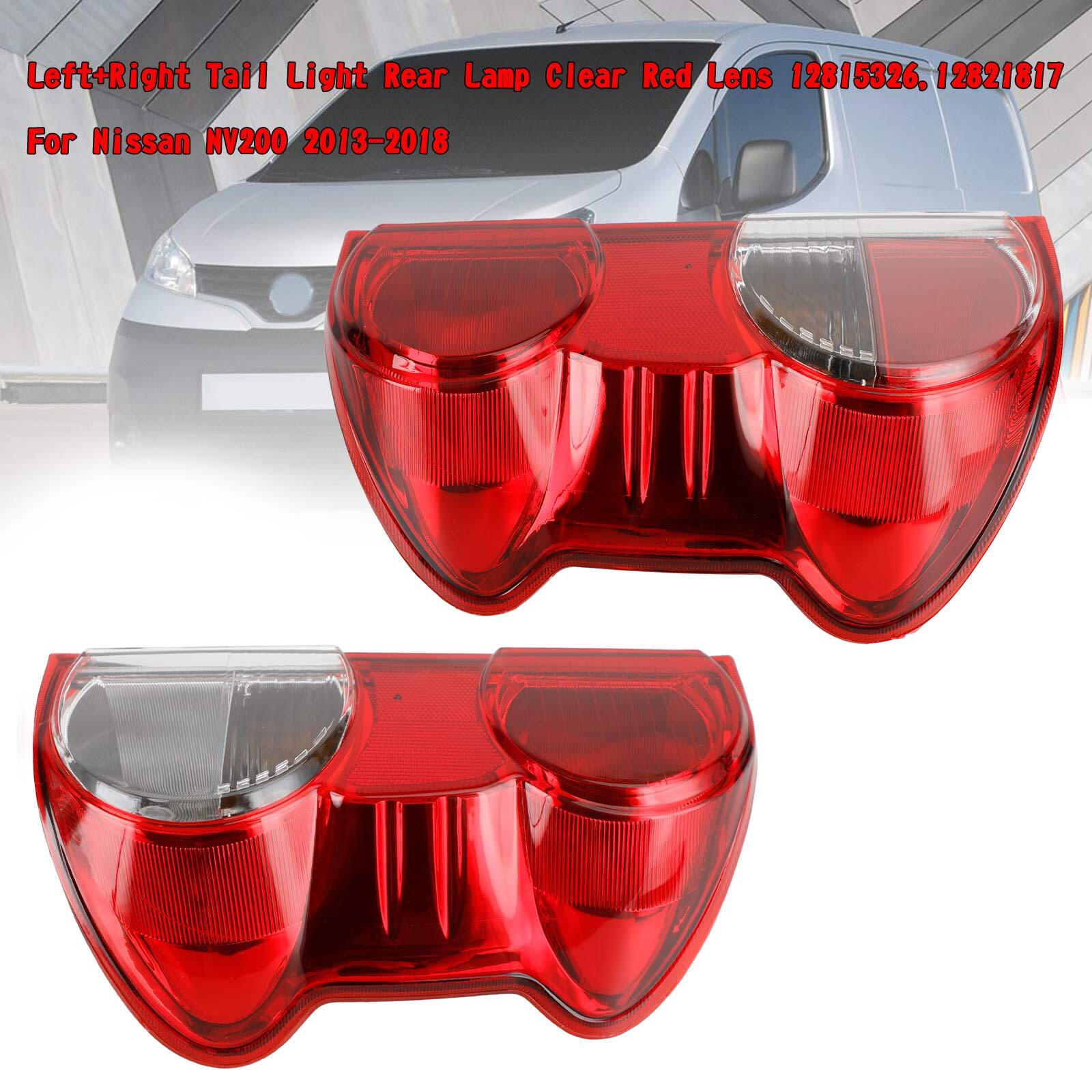 ya 1 8.5.3 Left+Right Tail Light Rear Lamp Clear Red Lens For NV200 2013-18