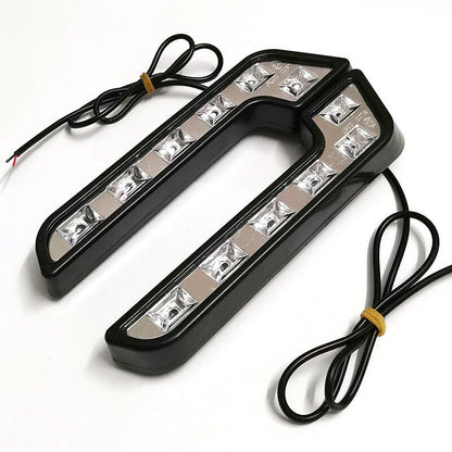 ya 1 8.12 baidi 2-piece L 6 LED daytime running lights fog lights suitable for off-road waterproofing of cars and trucks