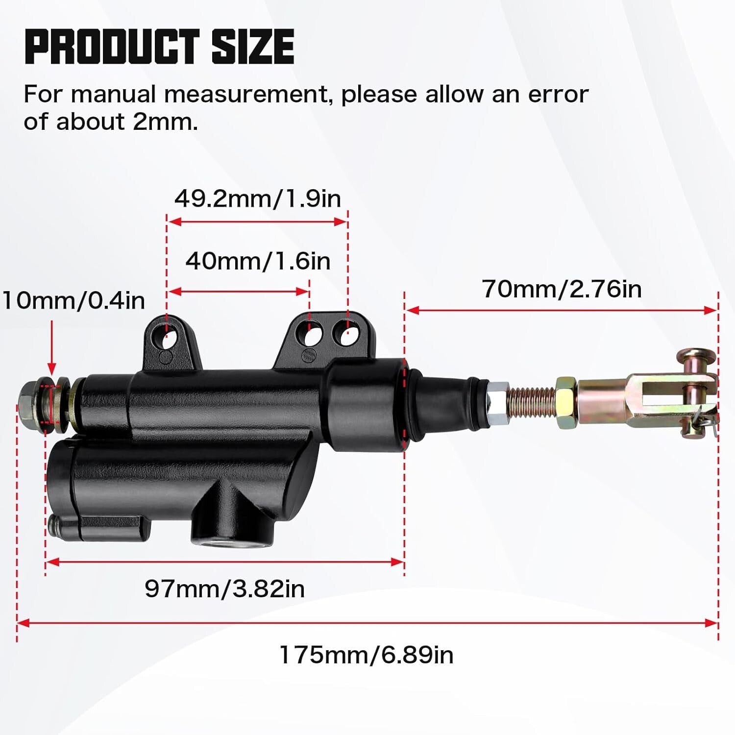 ya 5 8.7 Rear Brake Master Cylinder for 110cc 125cc ATV Dirt Pit Bike Quad Taotao Baja
