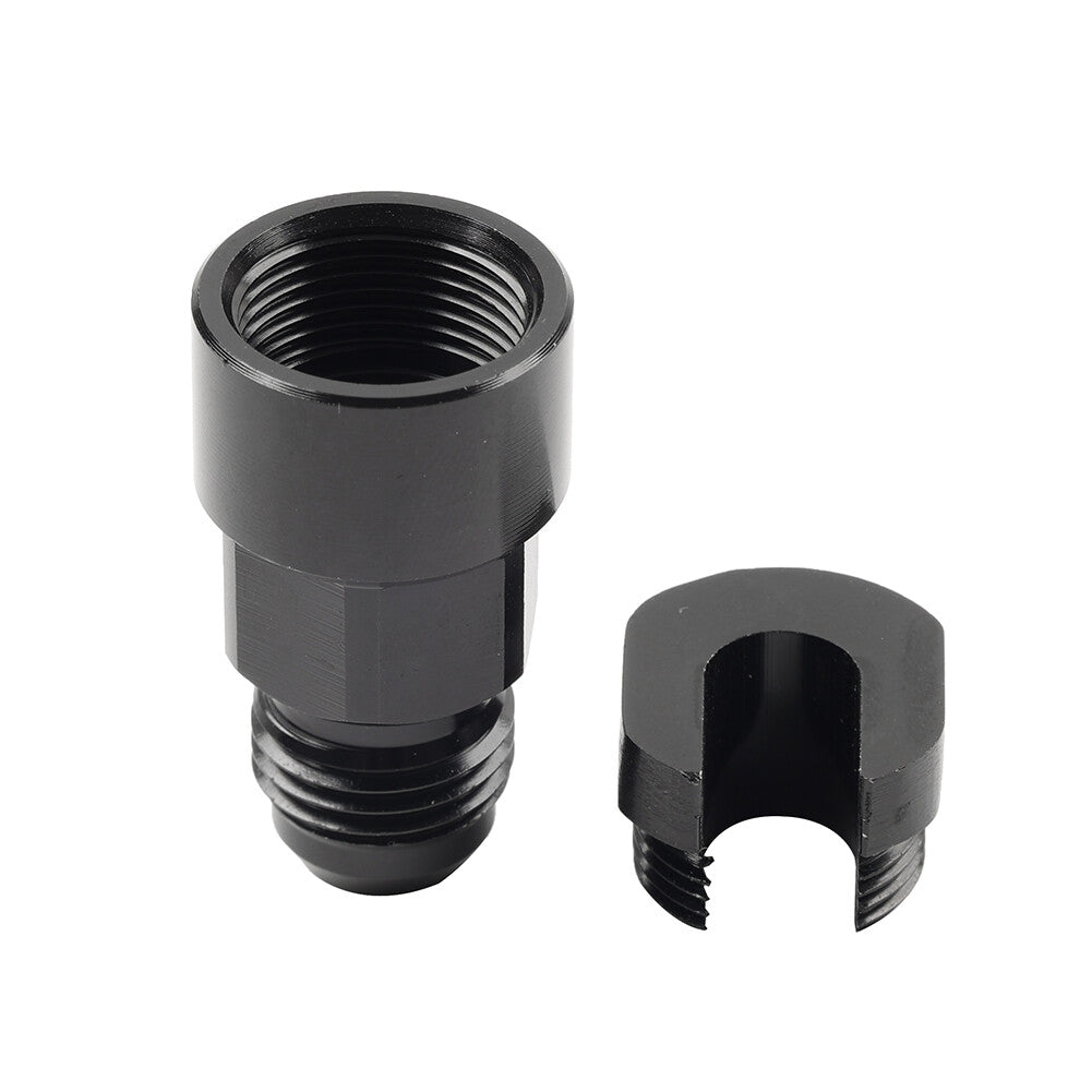 ya 12 5.21 Black 6AN Male to 3/8 Quick Disconnect EFI Fuel Rail Adapter Fitting For GM LS