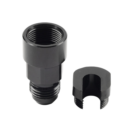 ya 12 5.21 Black 6AN Male to 3/8 Quick Disconnect EFI Fuel Rail Adapter Fitting For GM LS