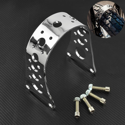 ya 4 6.17.2 Front Fork Fender Brace Tracker Narrow Fit for Harley Sportster 1988-2017 Chrome