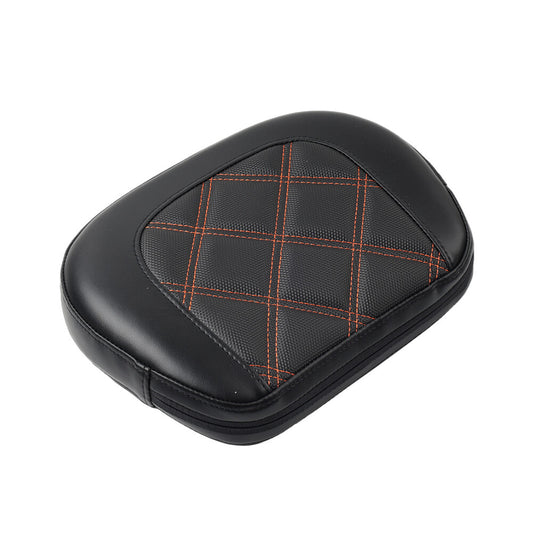 ya 3 6.25.3 Orange Stitching Passenger Sissy Bar Backrest Pad for Harley Electra Road Glide