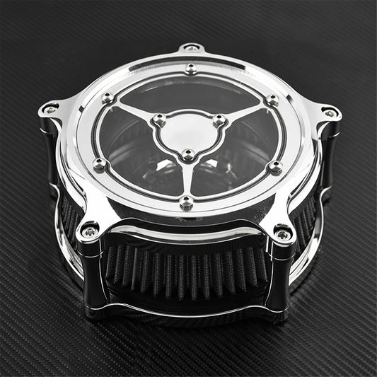 ya 8 5.26 All Chrome Air Cleaner Intake Air Filter Fit for Harley Sportster XL 2004-18 19