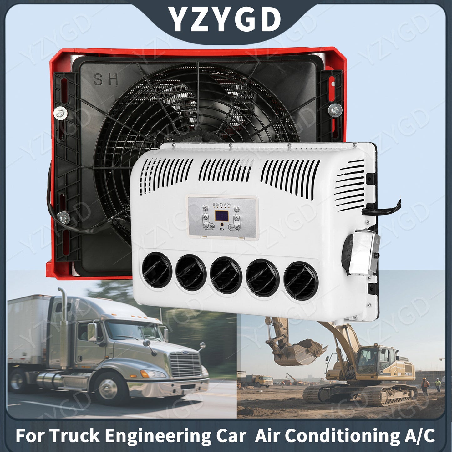ya 4 6.21 For Truck Engineering Car 12000 BTU Air Conditioning A/C 12VBus RV Caravan Split
