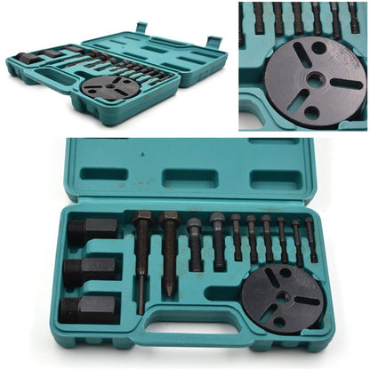 ya 5 8.7 14Pcs Car AC R134a R12 Compressor Clutch Sucker Puller Remover Repair Tools Kit