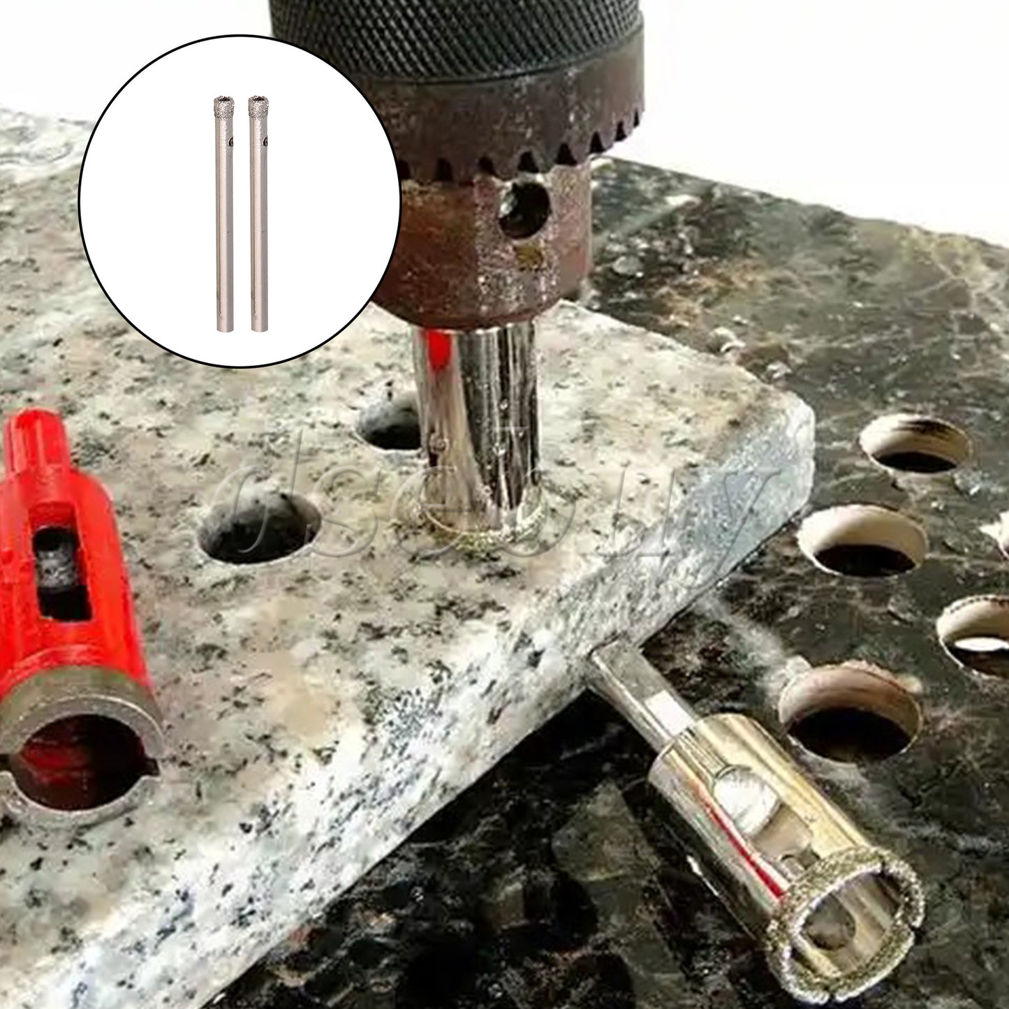 ya 25 30 Pieces Premium Coated Hole Drilling Bits Tools 0.16inch for Marble Ceramic