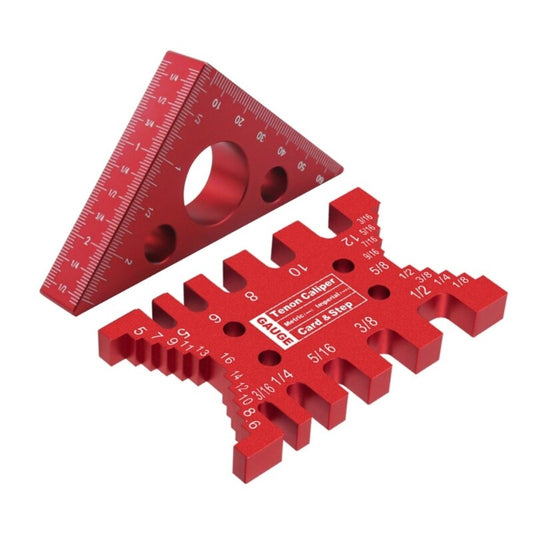 ya 26 Woodworking Tools Card Gauge Dovetail Jig Tenon Caliper with Triangle Ruler