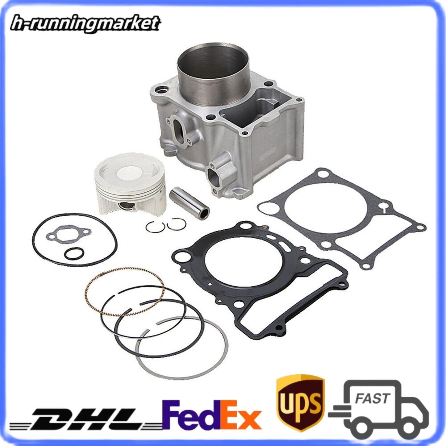 ya 27 7.2 Cylinder Piston Gasket Kit for 2000-2006 for Yamaha Kodiak 400 2007-2008 Grizzly 400