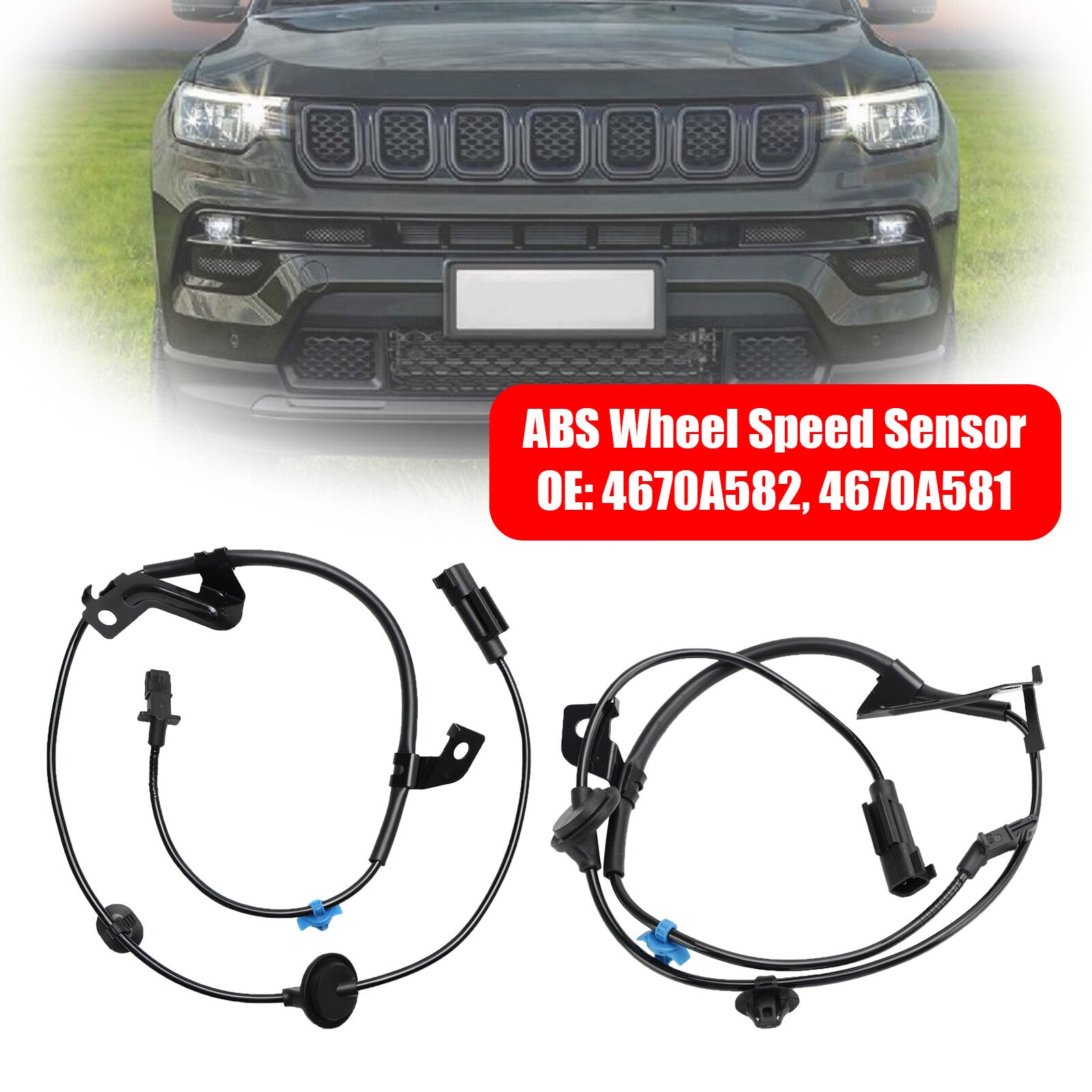 ya 1 8.12 baidi 2Pcs Rear Left&Right ABS Wheel Speed Sensor for Jeep Compassm Mk49 Patriotm Mk7