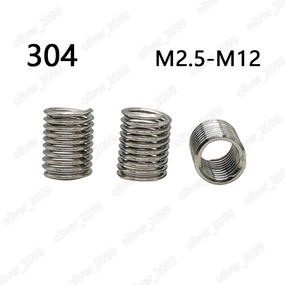 304 Stainless Steel Tangless Insert Helicoil Wire Thread Inserts M2.5 M3 M4-M12