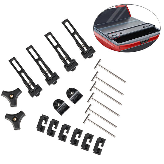 ya 8 5.27 Replacement Part Hard Tri-Fold Tonneau Cover-6*T-Bolt Rear&Front Clamp Universal