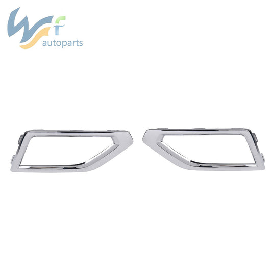 ya 3 6.23 Chrome Front Bumper Grille Fog Light Grille L&R Side Set Fit for VW Atlas 18-19