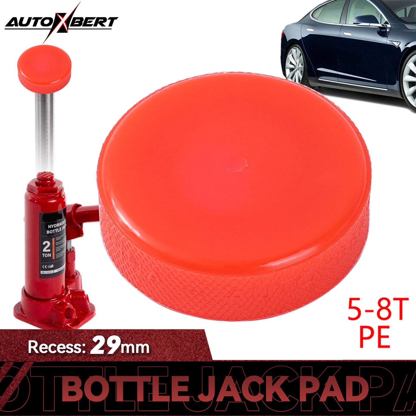 ya 1 6.30 Bottle Jack 5T Jacking Polyethylene Protection Pad 29mm Dia Blind Hole On Bottom