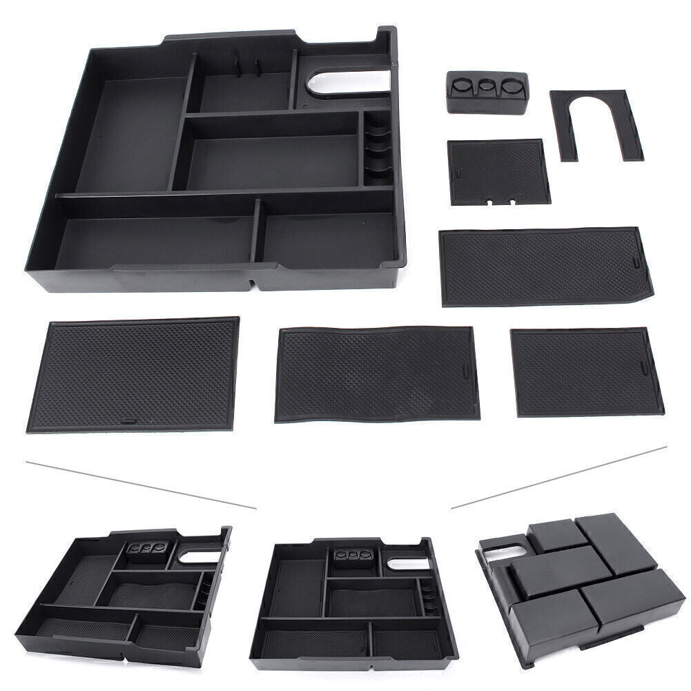 ya 5 8.7 Car Center Console Storage Box or Coin Holder Container Fit for Toyota Tundra 14-18