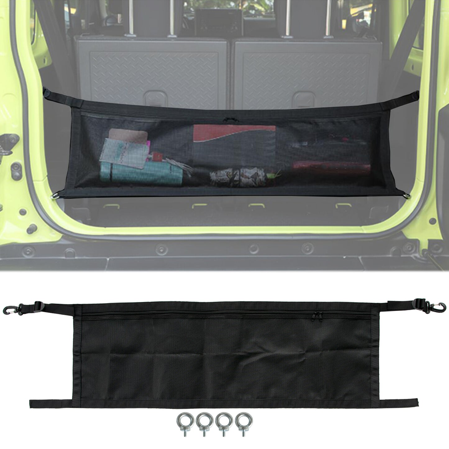 ya 5 6.16.2 Rear Trunk Cargo Shielded Isolation Net Cover for Suzuki for Jimny JB74W JB64W 19-23