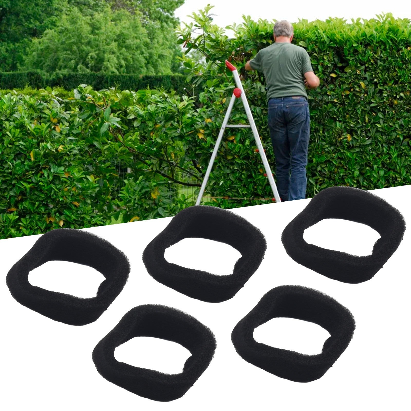 ya 17 5-Pack Air Filter Fits For-Various-Strimmer Trimmer Brushcutter Black Kits PARTS