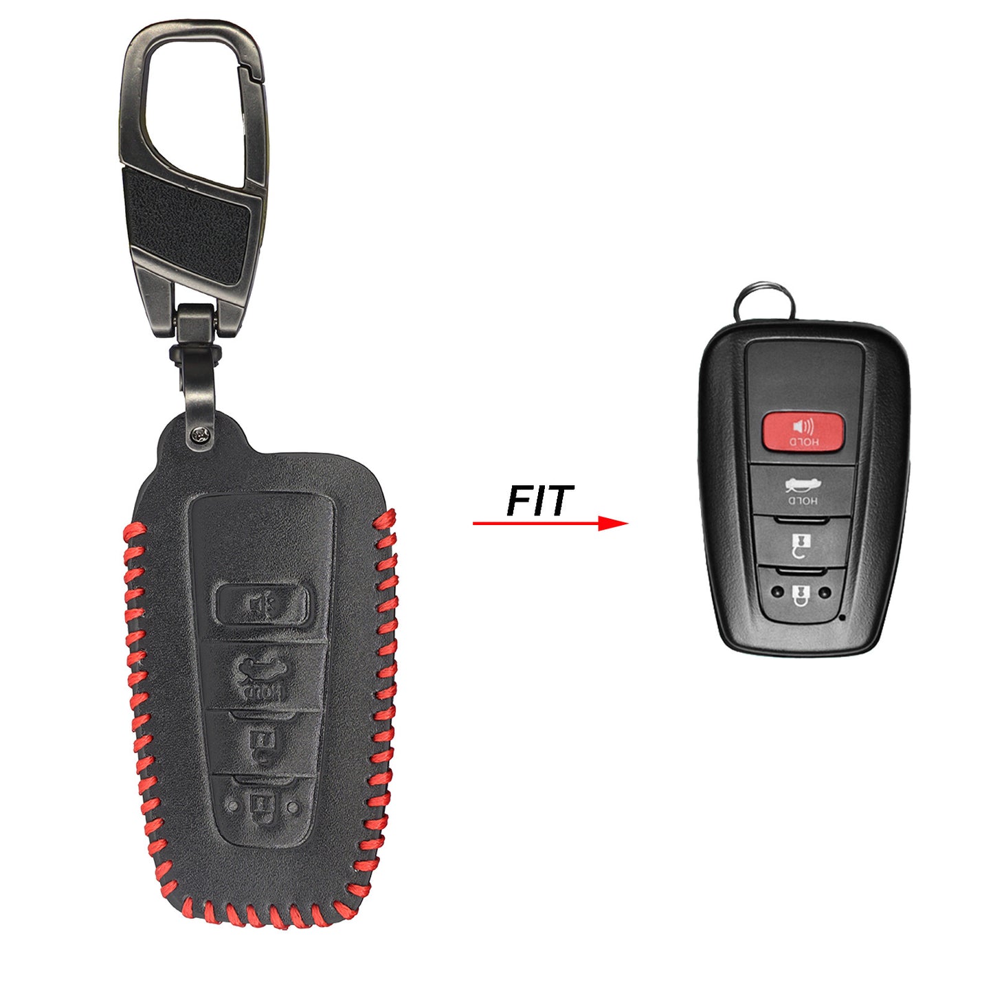 ya 5 8.7 Leather 4Button Car Key Fob Case Cover for Toyota Highlander for Camry for RAV4 for COROLLA