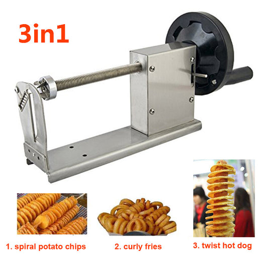 ya 26 Manual Curly ies Twister Hot Dog Spiral Potato Cutter Tor do Potato Slicer
