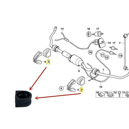 2x front suspension mount stabilizer bar bushings for BMW e65 e60 525i 530i 730i 