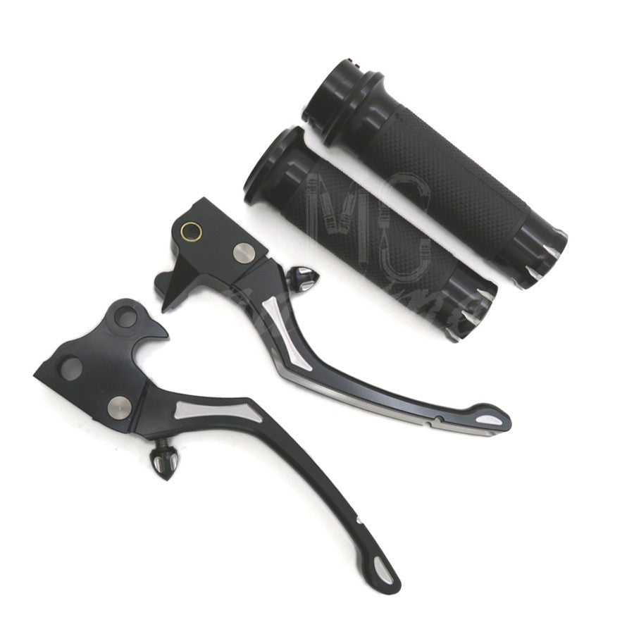 ya 5 8.7 1 25mm Handle Bar Hand Grips With Brake Clutch Levers for Harley Sportster XL883