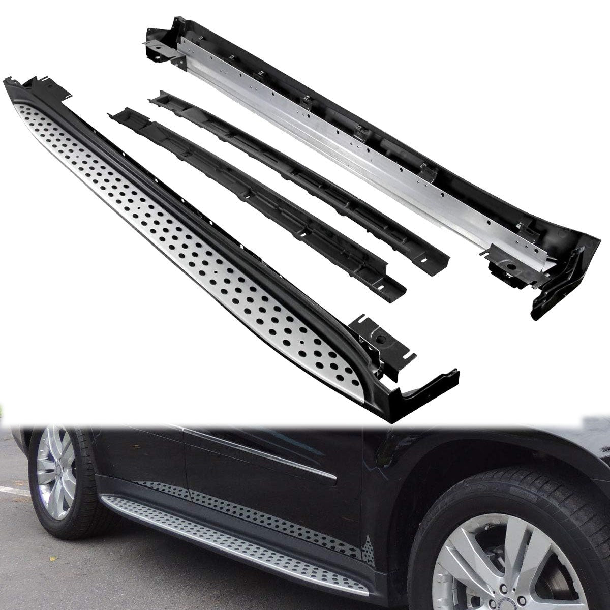 ya 5 8.7 For 2007-2012 for Mercedes-Benz GL450 X164 Aluminum Side Step Bars Running Boards