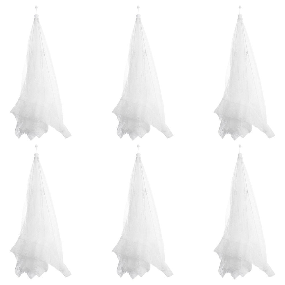ya 26 6 Pcs Folding Mesh Food Covers Dust Proof White Gauze Food Tents 