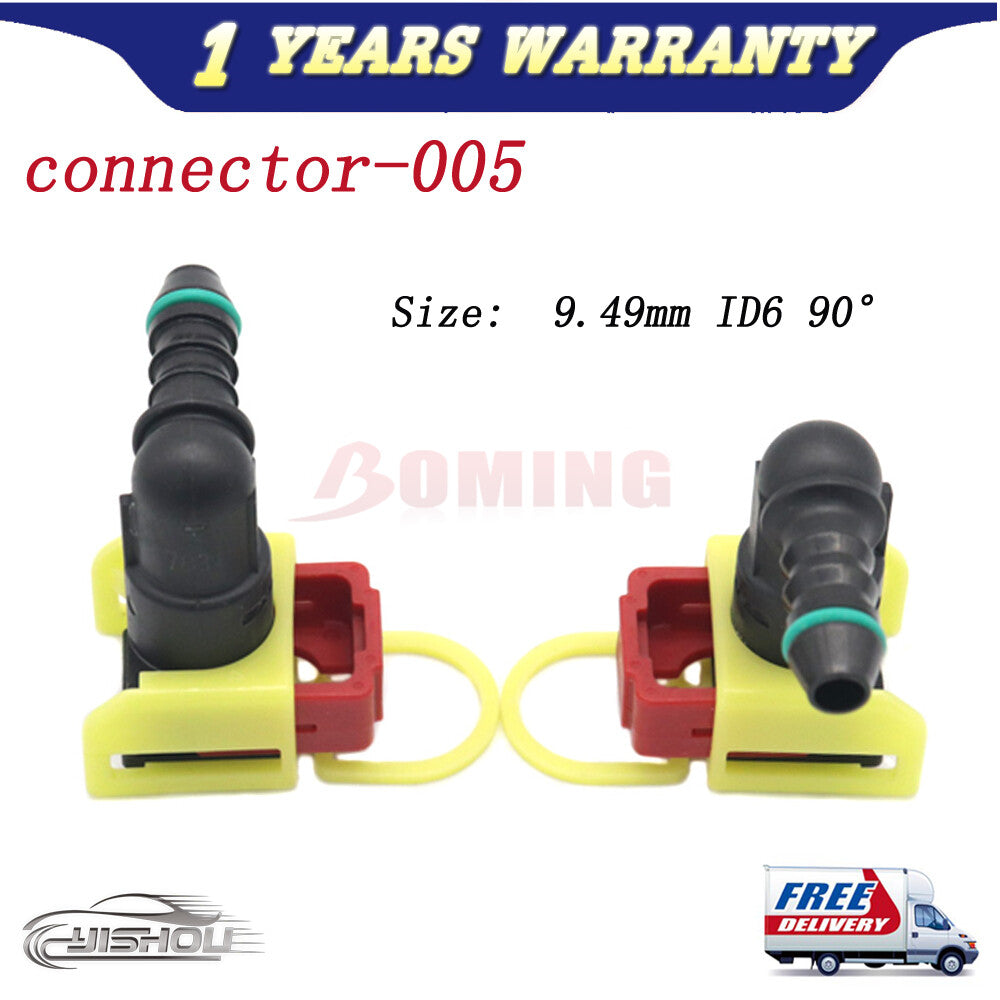 ya 5 8.7 9.49mm ID6 90¡ã Car Fuel Line Hose Pipe Coupler Quick Release Connector 2PCS New