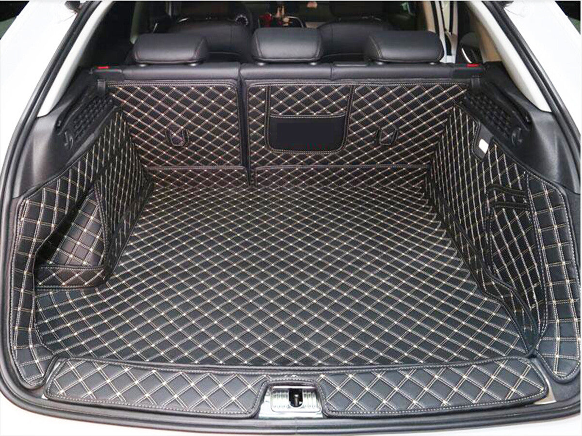 ya 5 8.7 Car Leather Boot Cargo Liner Tray Rear Trunk Floor Mat For Q3 2019-2023