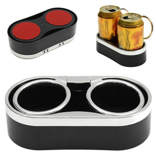 ya 4 6.21 1x Dual Cup Holder Fits For Car Truck Interior Black Center Console Accessories