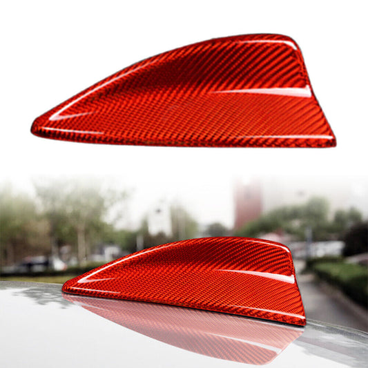 ya 3 6.25 Red Carbon Fiber Shark Fin Antenna Cover Fit for BMW 1 3 Series E82 E46 E90 E92 M3